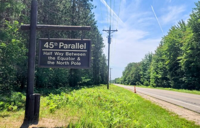 45th Parallel Sign Gaylord