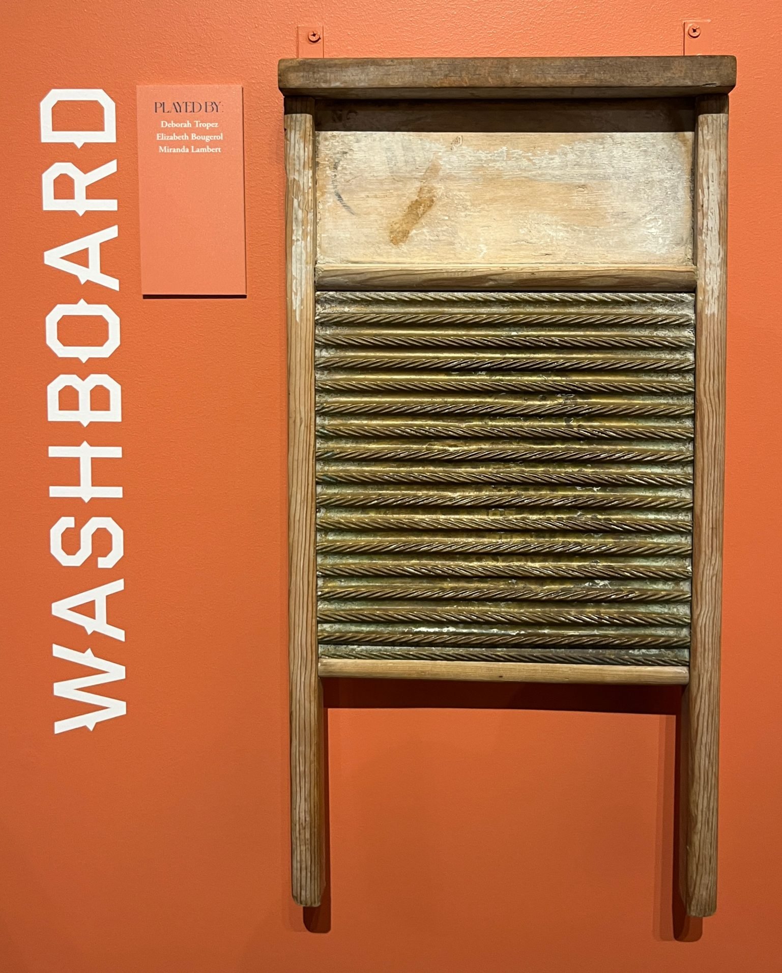 Grammy Museum washboard