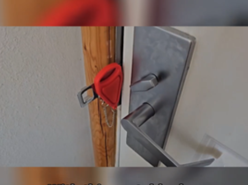 door lock in place