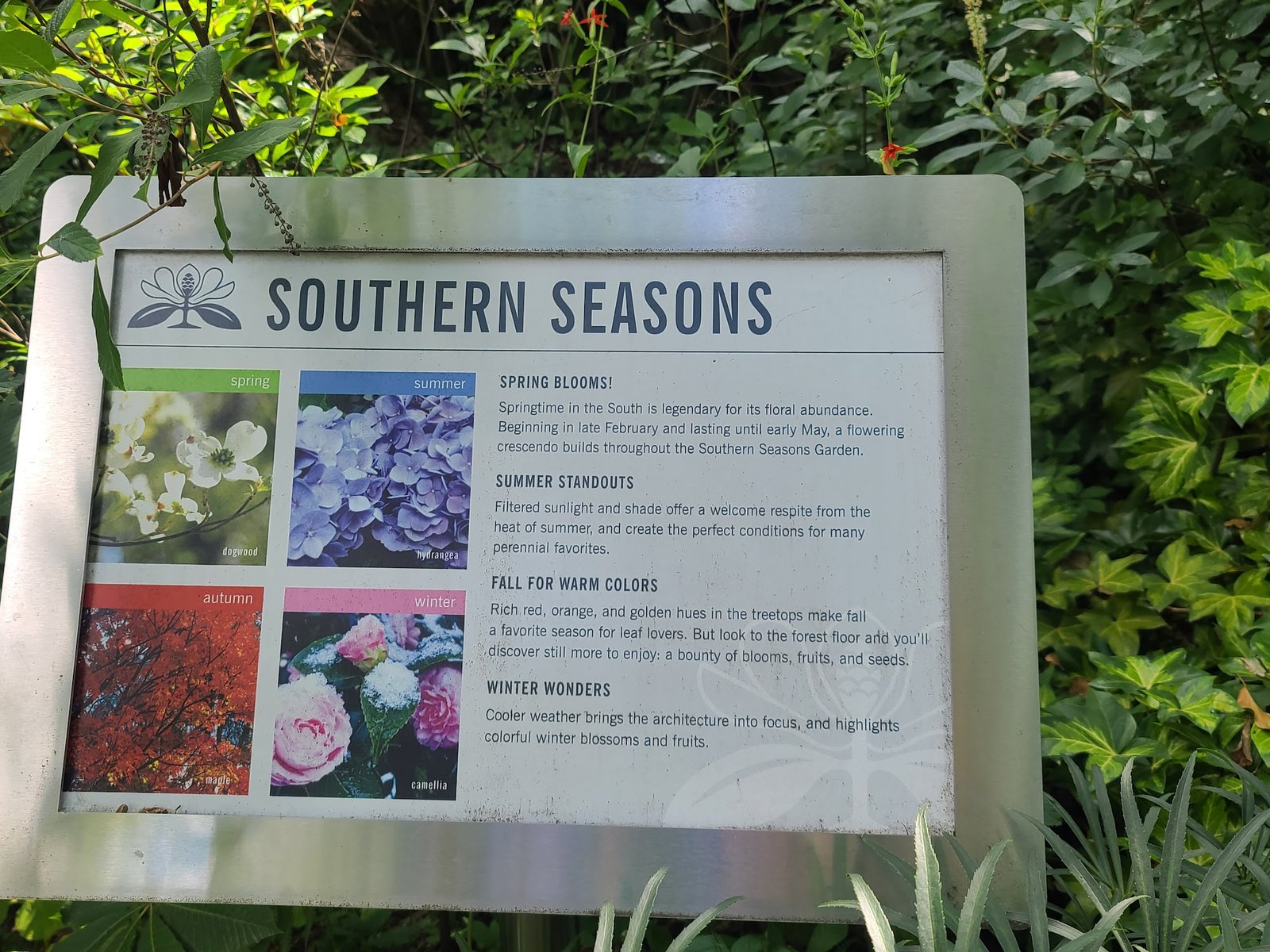 seasons sign showing what is in season