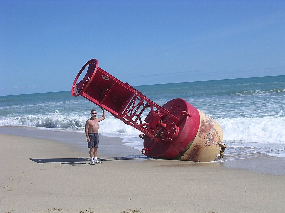 Sebastian Inlet State Beach, Bouy # 6 beached