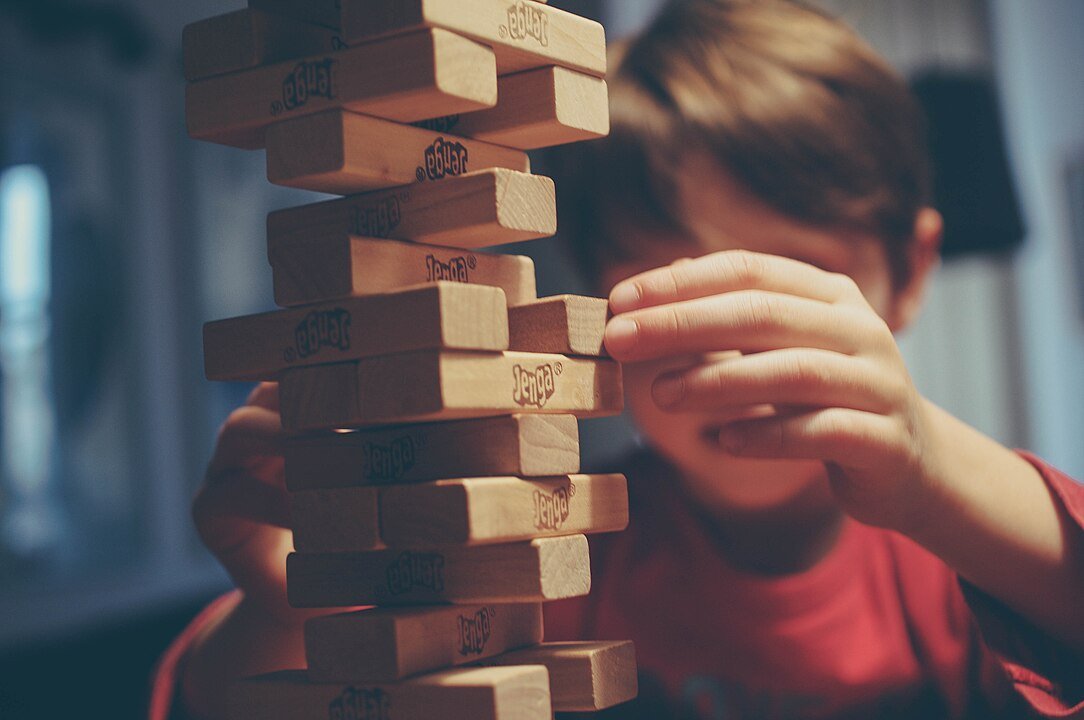 stacked Jenga blocks