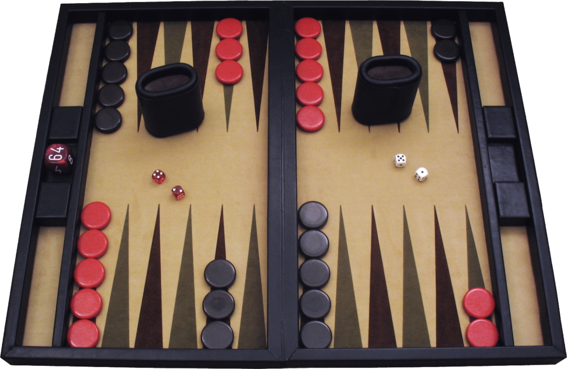 Backgammon game set up
