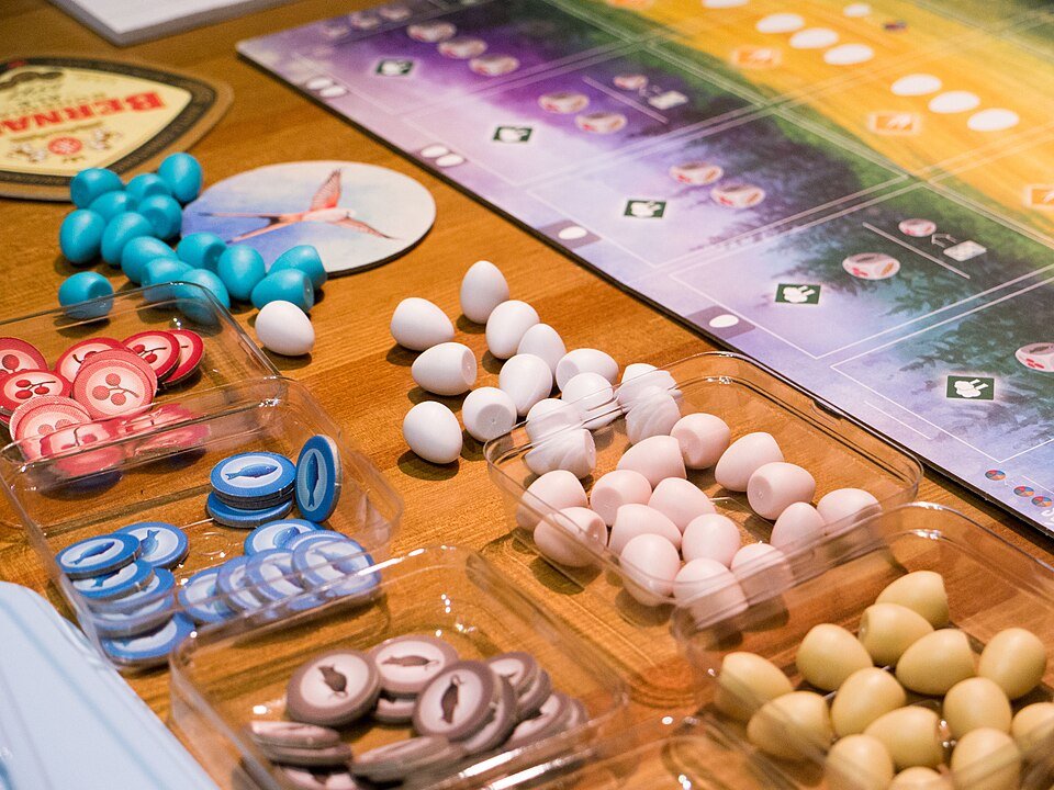 Wingspan pieces and board