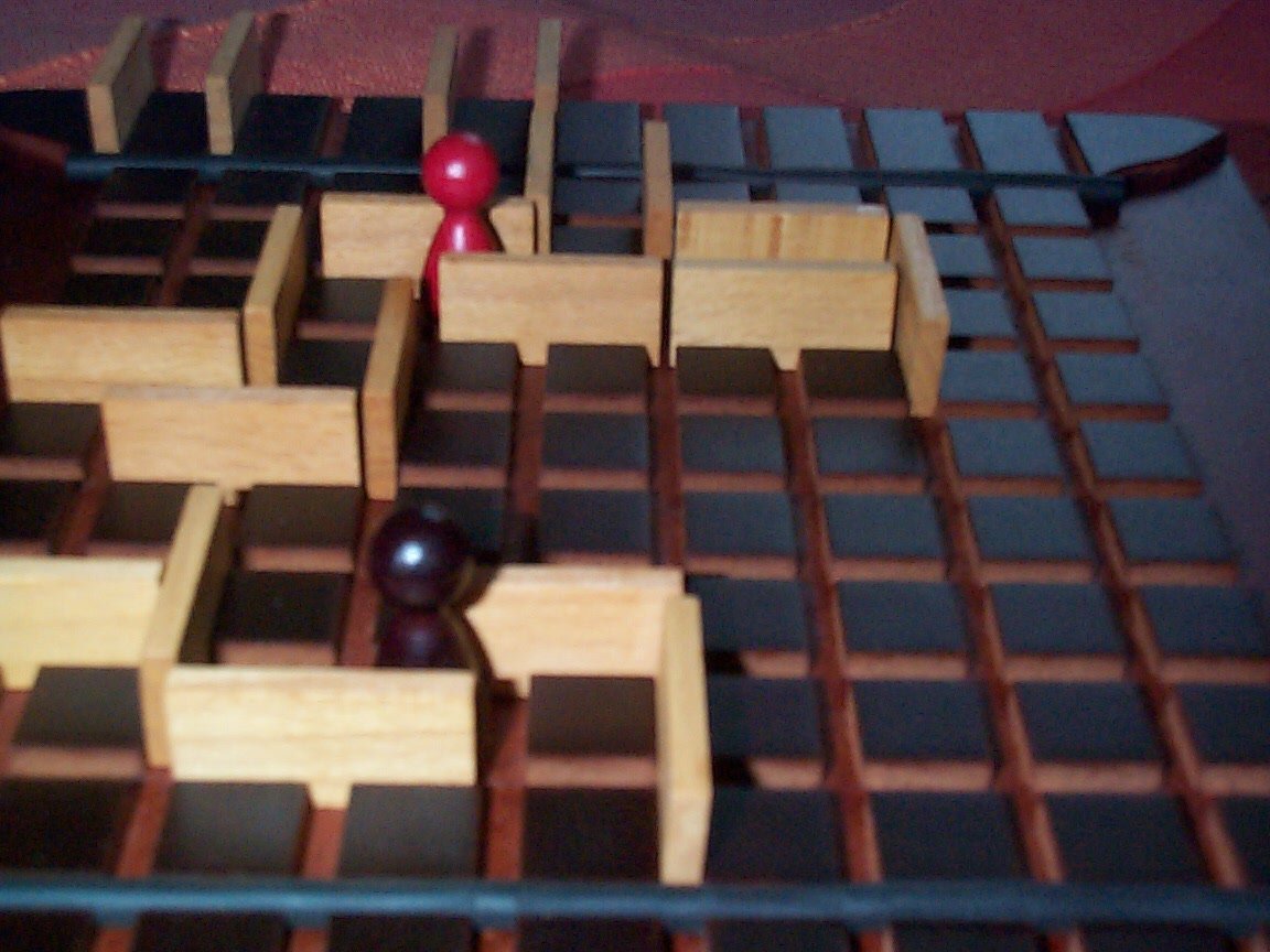 Quoridor pawns with wooden walls