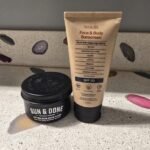 Sky and Sol clean sunscreen and Pilotfish Sun & Done after-sun skin care displayed side by side
