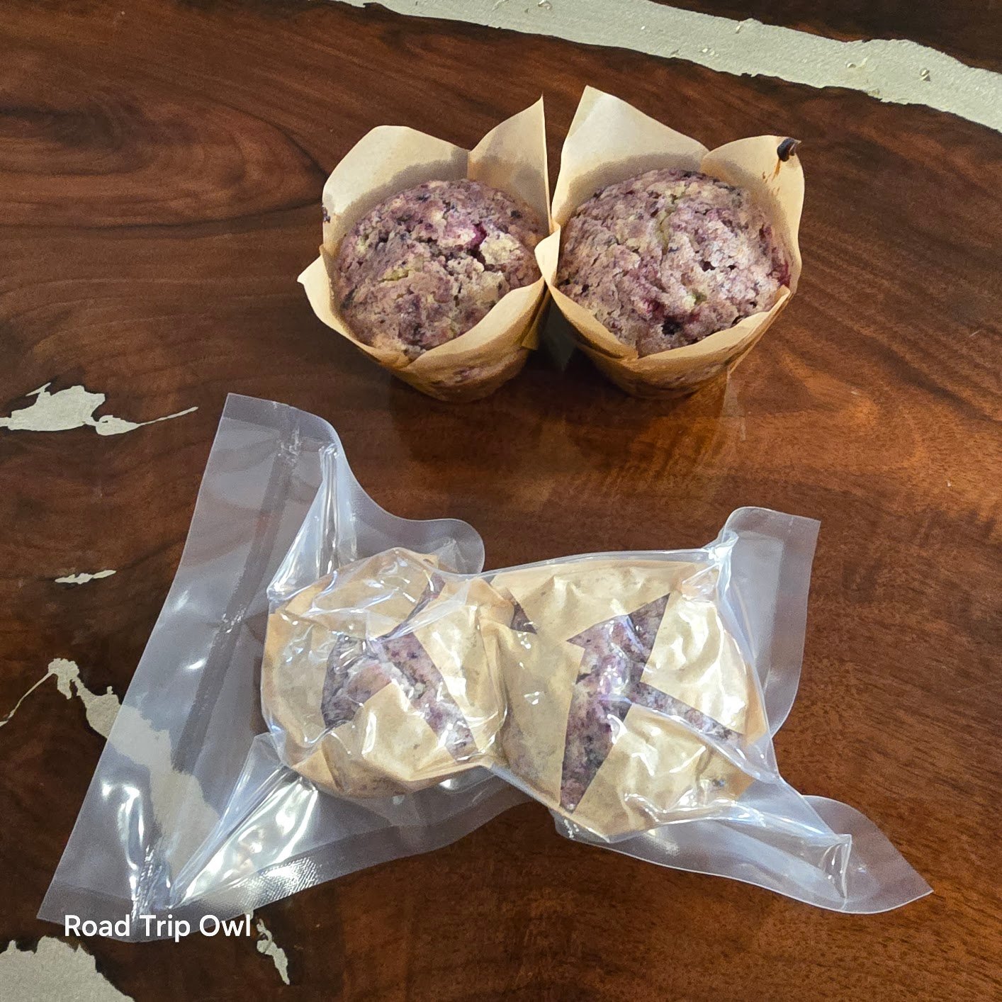 Vacuum sealed muffins for freezer meal prep