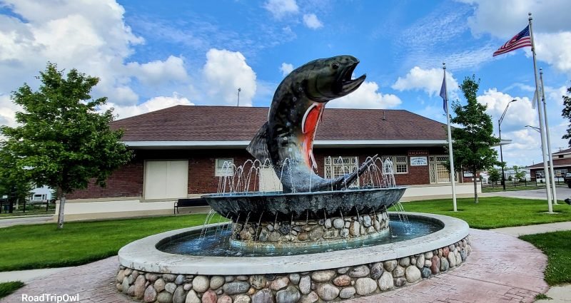 National Trout Memorial,Kalkaska, Michigan fountain