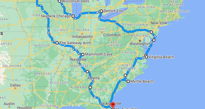 Back To School Road Trip Itinerary